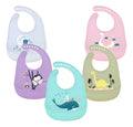 Pack de 3 Baberos de Silicona con Bolsillo Recolector