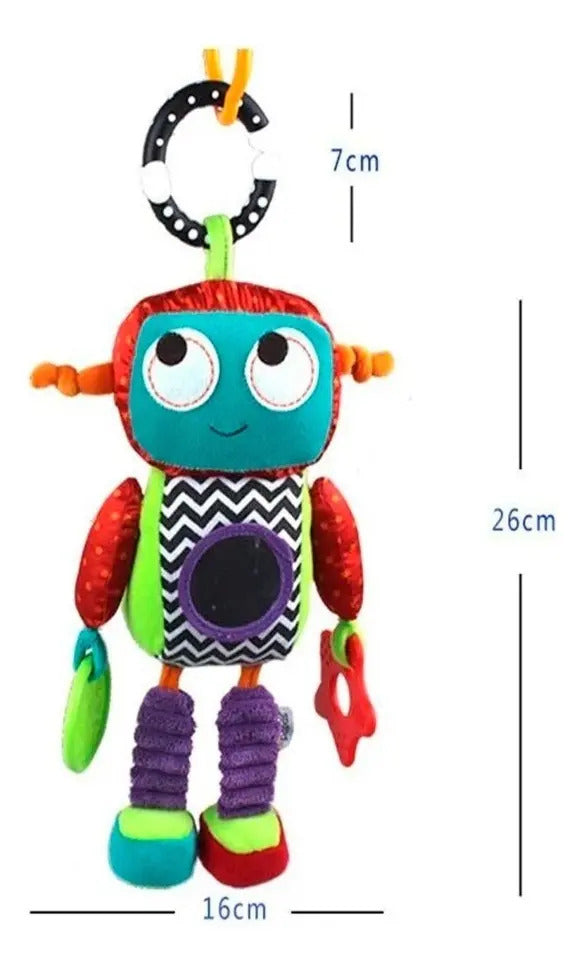 Peluche Sensorial con Sonajero y Mordedor · Varios Diseños