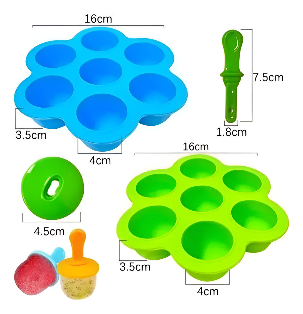 Molde de Silicona para 7 Paletas