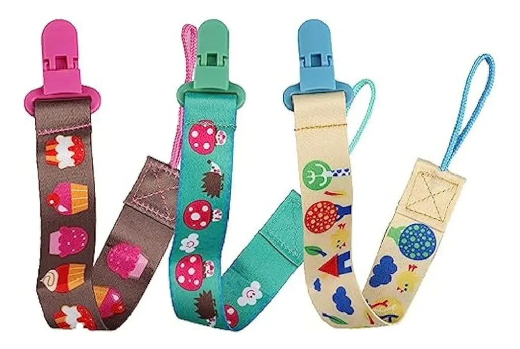 Pack de 3 Sujetadores de Chupete con Clip
