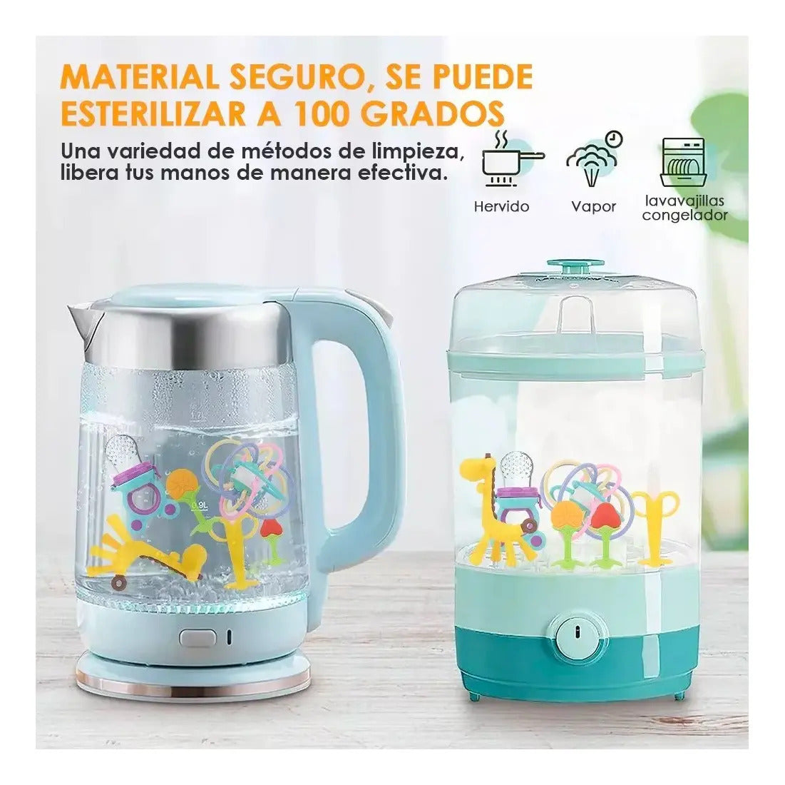 Kit de Mordedores y Accesorios para Bebé · 10 Piezas