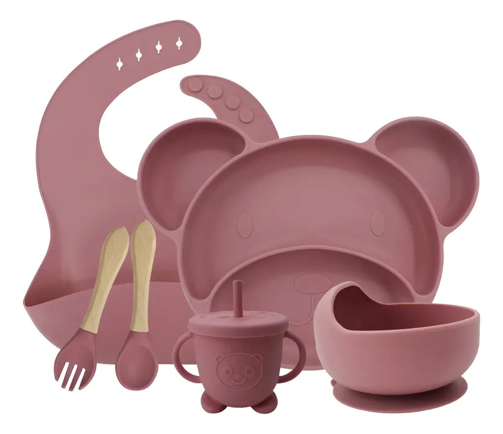 Set de Alimentación de Silicona Diseño Osito · 6 Piezas
