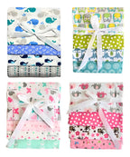 Pack de 4 Mantas de Franela de Algodón · 70 × 75 cm