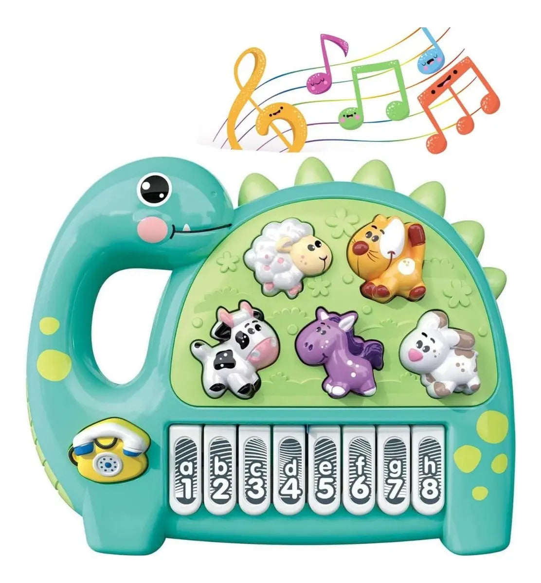 Piano Musical de Dinosaurio en Español