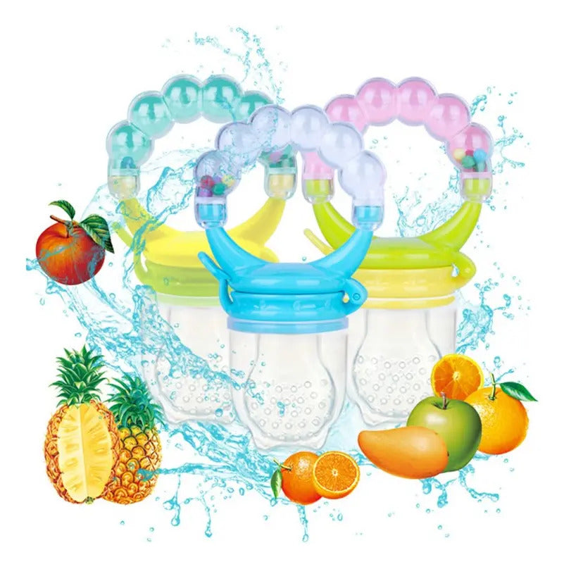 Chupete para Frutas con 3 Mamilas S, M y L · Amarillo