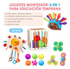 Set de Estimulación para Bebé · 5 Tipos de Juguetes