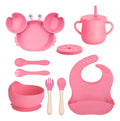 Set de Alimentación de Silicona Diseño Cangrejo · 9 Piezas