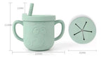 Vaso de Silicona de 250 ml con Bombilla y Tapa para Snack