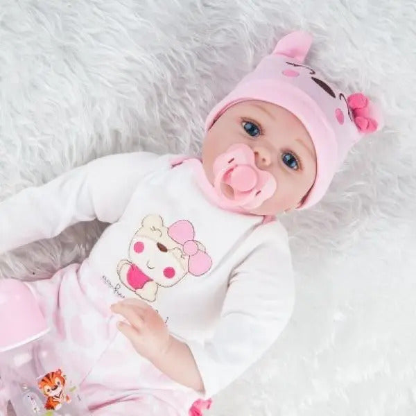 Muñeca Reborn de 55 cm con Accesorios Diseño Osito