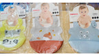 Babero de Silicona Ajustable con Bolsillo Recolector