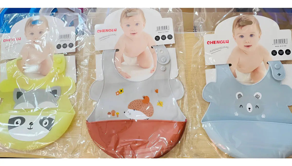 Babero de Silicona Ajustable con Bolsillo Recolector