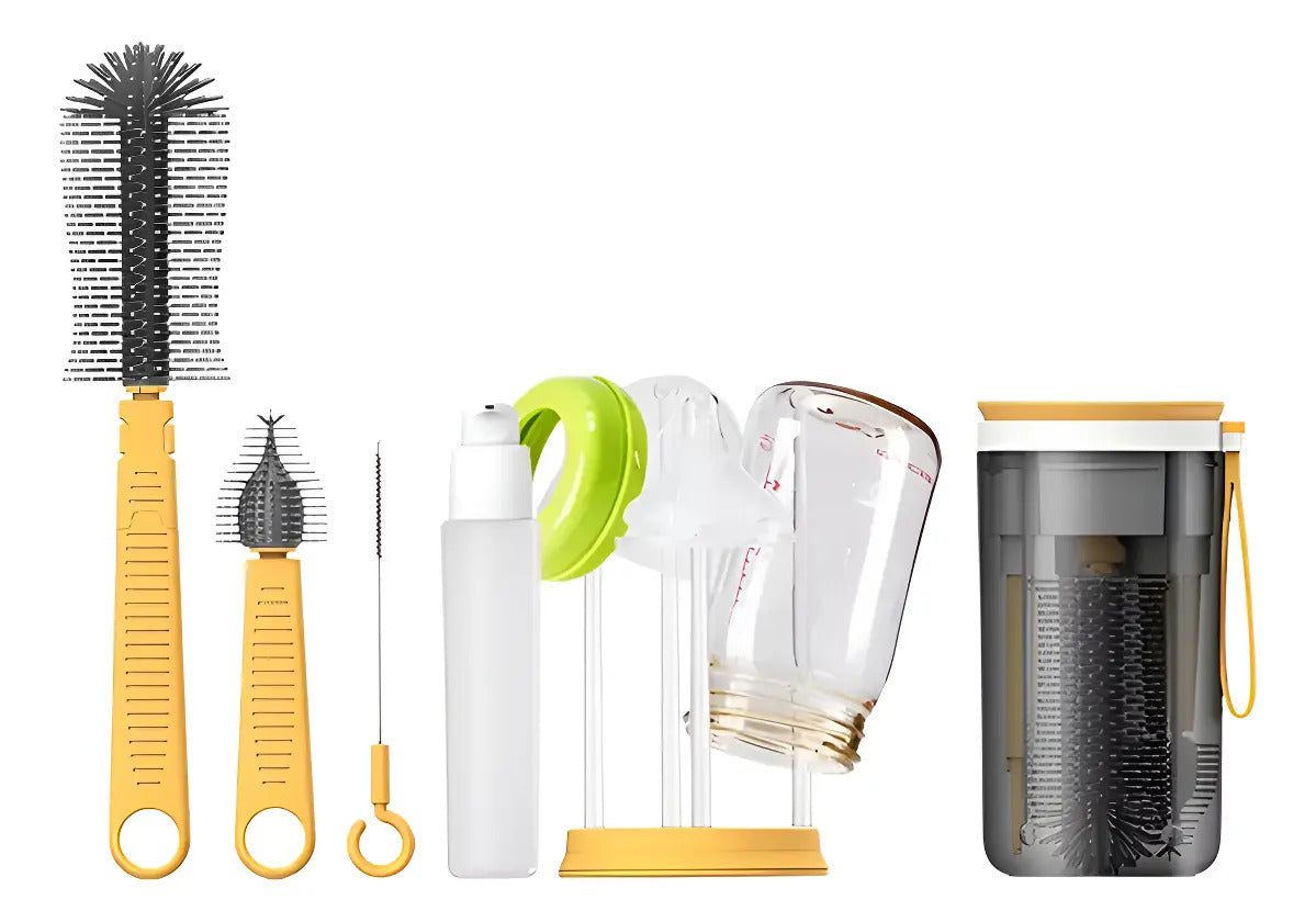 Kit Portátil de Limpieza para Mamaderas con Estuche y Asa