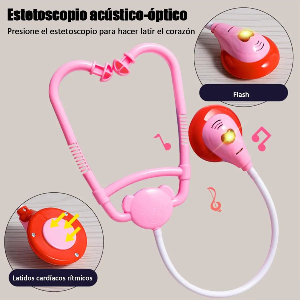 Set de Doctor y Dentista de Juguete · 63 Piezas Rosa