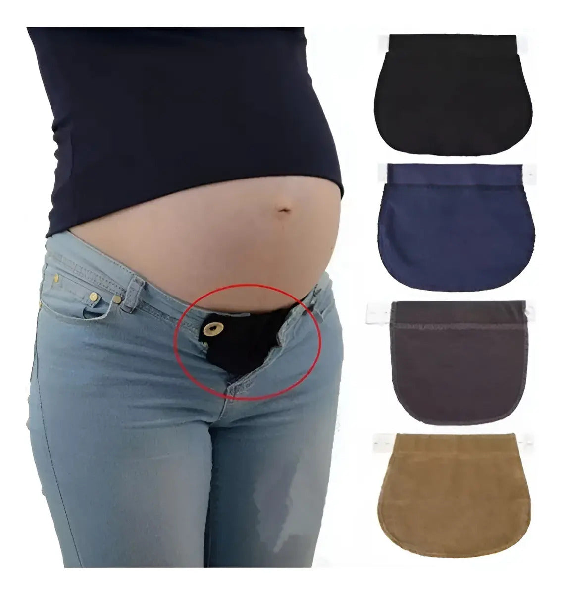 Pack de 3 Extensores de Pantalón de Maternidad · Azul