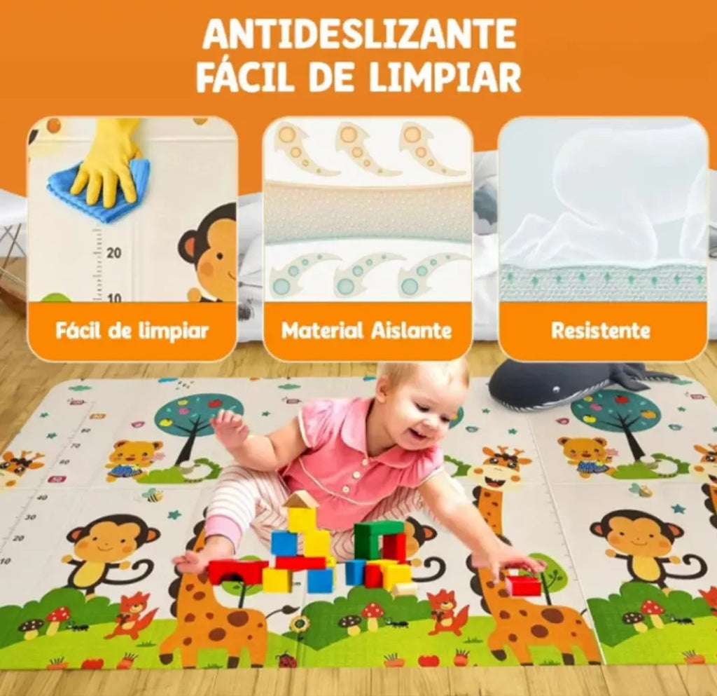 Alfombra Plegable Reversible con Bolso · 180 × 120 cm
