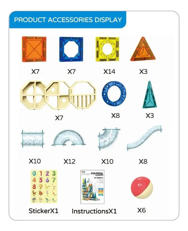 Bloques Magnéticos con Toboganes · 97 Piezas