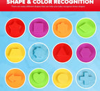Juego de 12 Huevos de Encaje con Formas y Colores