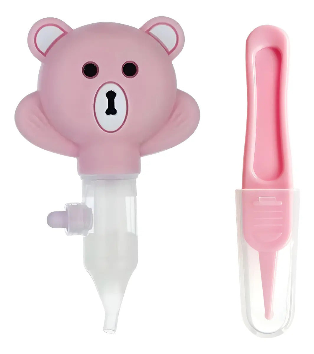 Aspirador Nasal Manual con Pinza · Diseño Osito