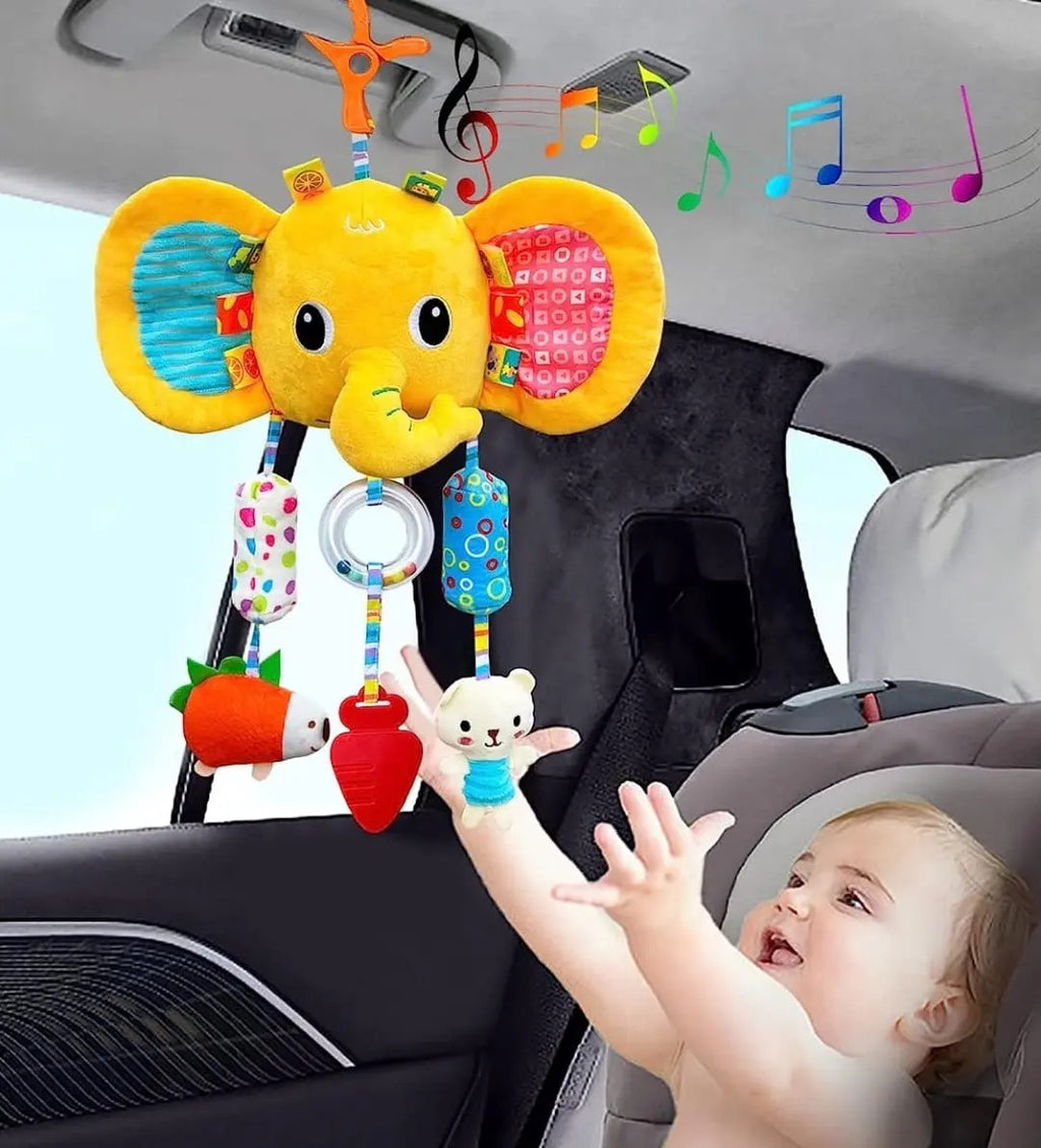 Sonajero Colgante de Peluche Diseño Elefante · 44 × 30 cm