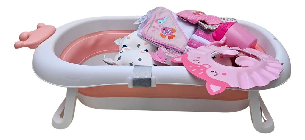 Bañera Corona rosa estrellas, accesorios