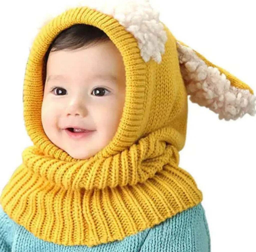 Gorro de Invierno con Cuello Diseño Ovejita