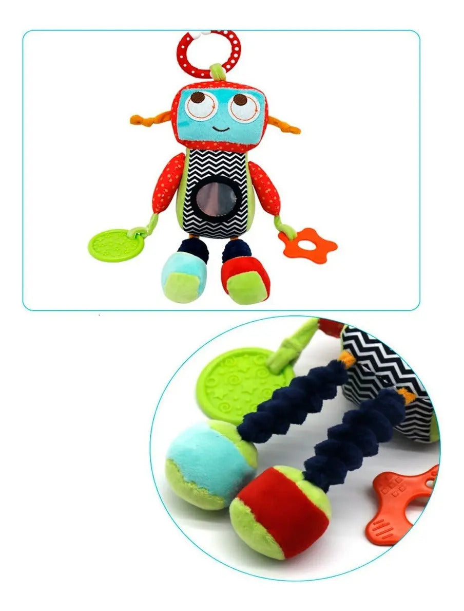 Peluche Sensorial con Sonajero y Mordedor · Varios Diseños