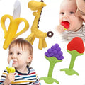 Pack de 4 Mordedores de Frutas y Animales para Bebé