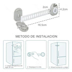 Seguros Adhesivos Ajustables para Cajones · Pack de 4 u 8