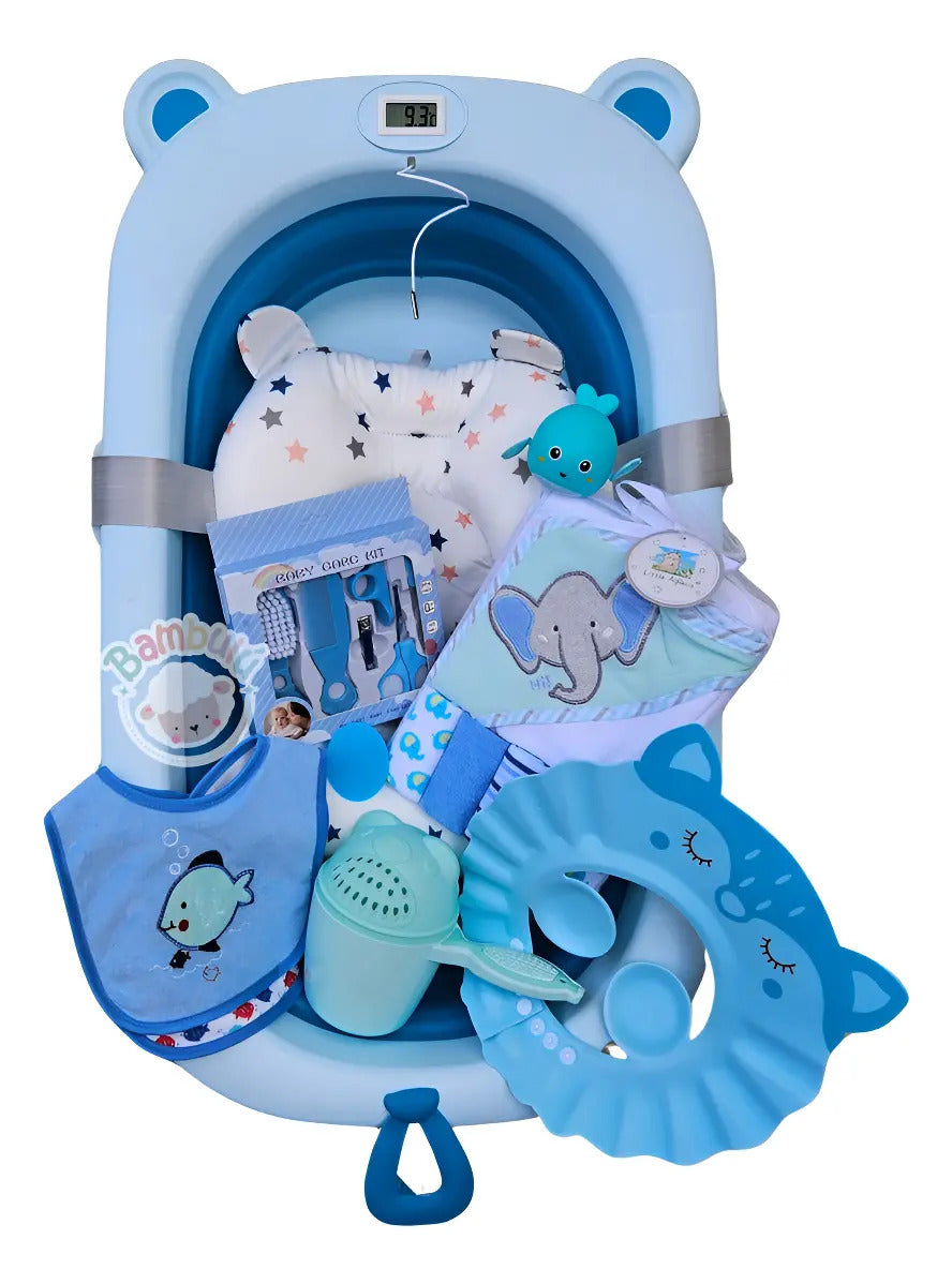 Kit de bañera celeste, cojín estrellas
