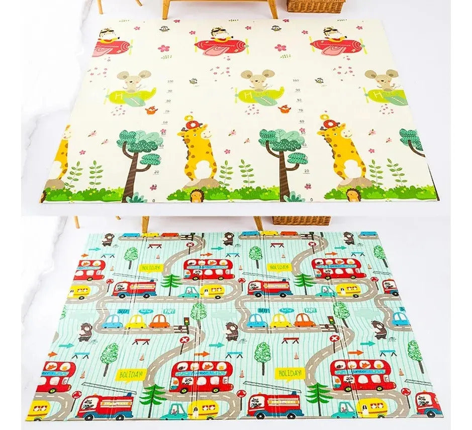 Alfombra Plegable Reversible con Bolso · 180 × 200 cm
