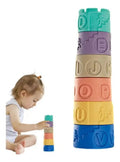 Torre Apilable de Goma para Bebé · 6 Piezas