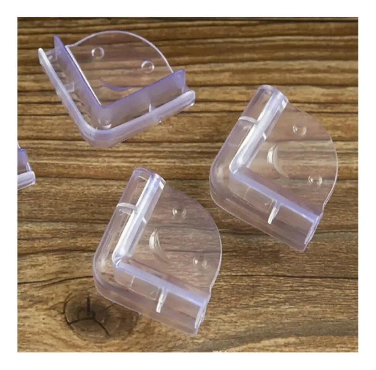 Pack de 4 Esquineros Cuadrados de Silicona Transparente