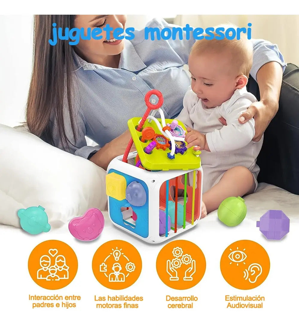 Cubo de Actividades 7 en 1 con Xilófono y Encajes