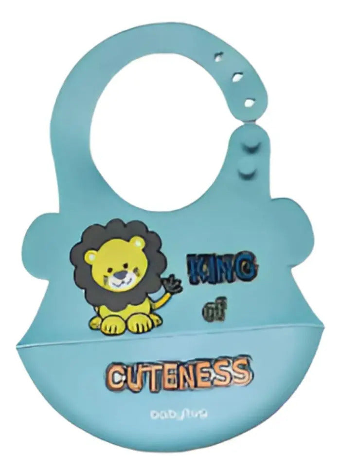Babero de Silicona Ajustable con Bolsillo Recolector