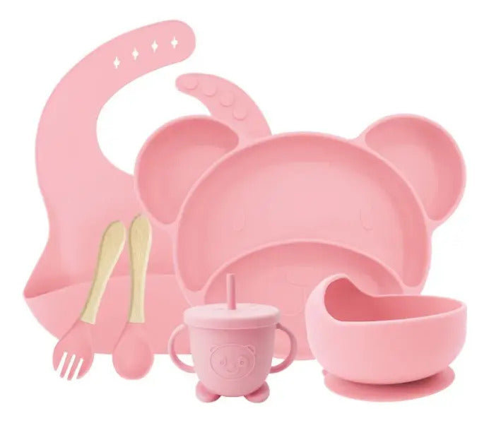 Set de Alimentación de Silicona Diseño Osito · 6 Piezas
