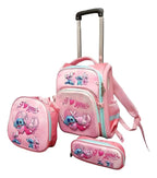 Mochila Escolar con Ruedas, Lonchera y Estuche · 3 Piezas