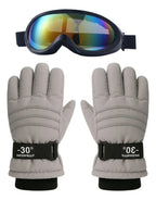Guantes y Antiparras para Nieve · Talla Infantil 4 a 6 Años