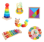 Pack de 6 Juguetes Didácticos de Madera