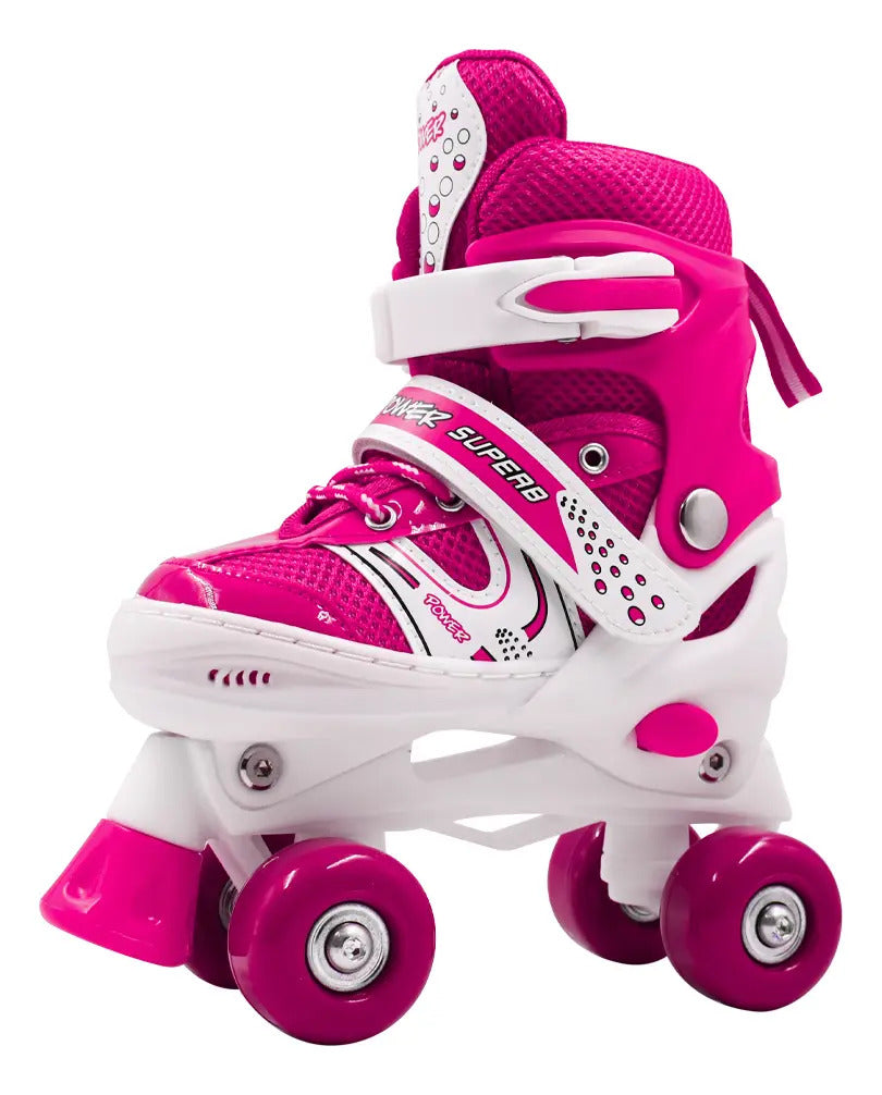 Patines Quad Ajustables de Malla · Tallas S y M