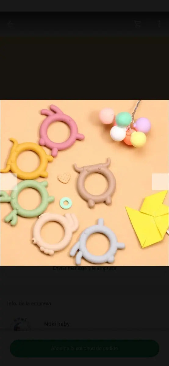 Set de 3 Mordedores de Silicona para Bebé