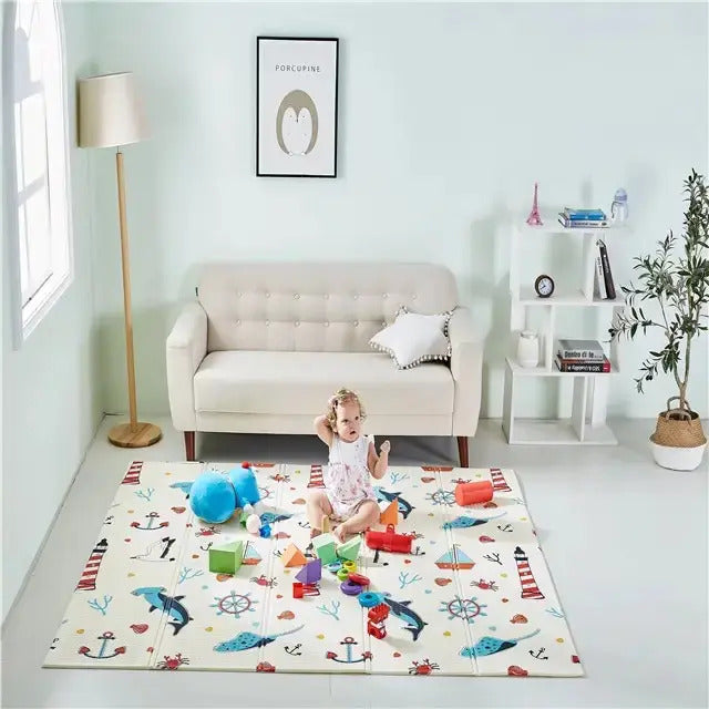 Alfombra Plegable Reversible con Bolso · 180 × 200 cm