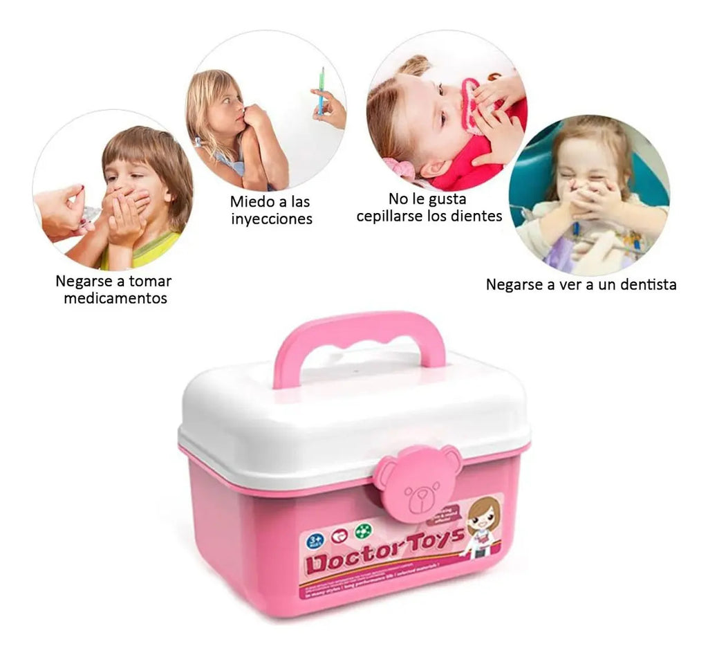 Set de Doctor y Dentista de Juguete · 63 Piezas Rosa