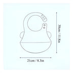 Babero de Silicona Ajustable con Bolsillo Recolector