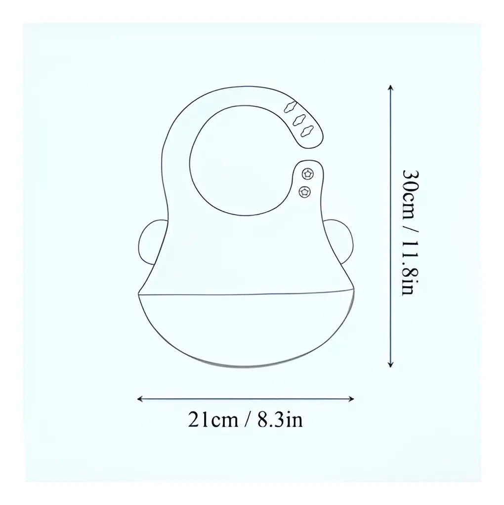 Babero de Silicona Ajustable con Bolsillo Recolector