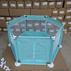 Corral de Juego 130 × 130 cm con Pelotas y Anillos