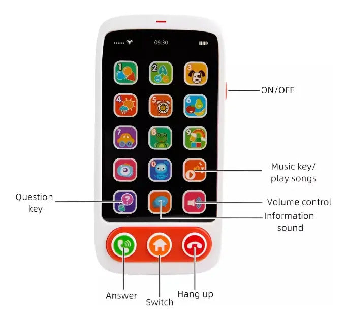Celular Didáctico de Juguete con Luces y Sonidos
