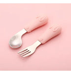 Set de Cuchara y Tenedor Infantil con Estuche