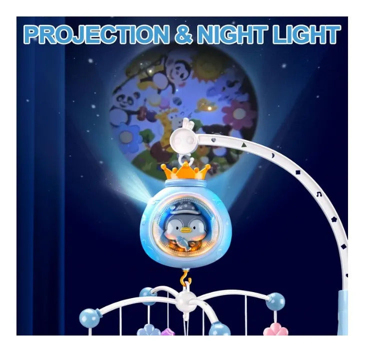 Móvil Musical con Proyector y Control · Diseño Pingüino