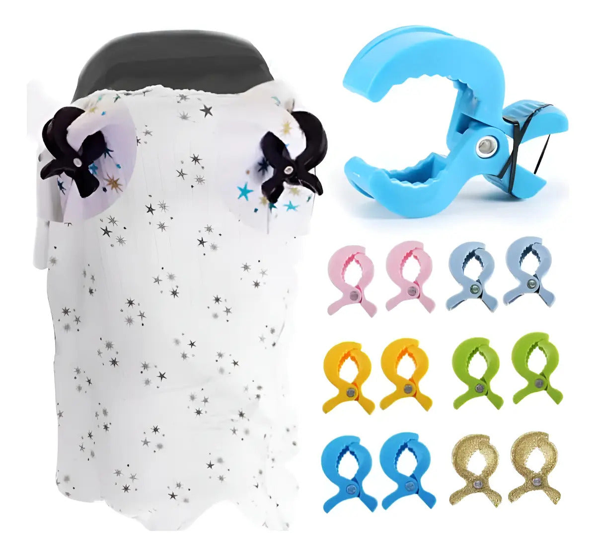 Pack de 2 Pinzas Sujeta Mantas para Coche