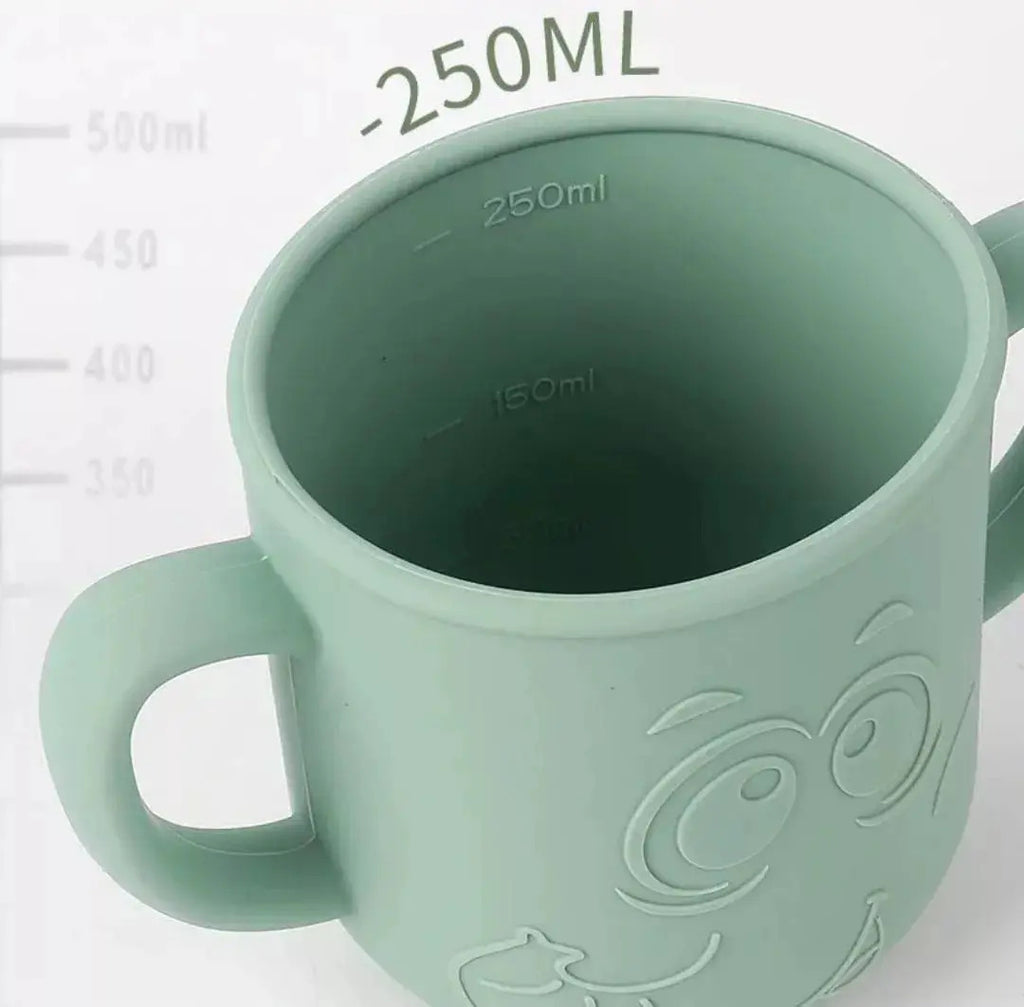 Vaso de Silicona de 250 ml con Bombilla y Tapa para Snack